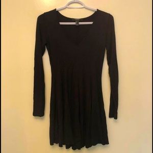 Black Forever 21 V Neck Dress